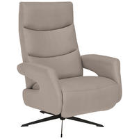 RELAXSESSEL in Textil Taupe  - Taupe/Schwarz, Design, Textil/Metall (75/106/89cm) - Welnova
