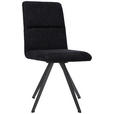 STUHL Webstoff Schwarz  - Schwarz, Design, Textil/Metall (46/91/61cm) - Novel