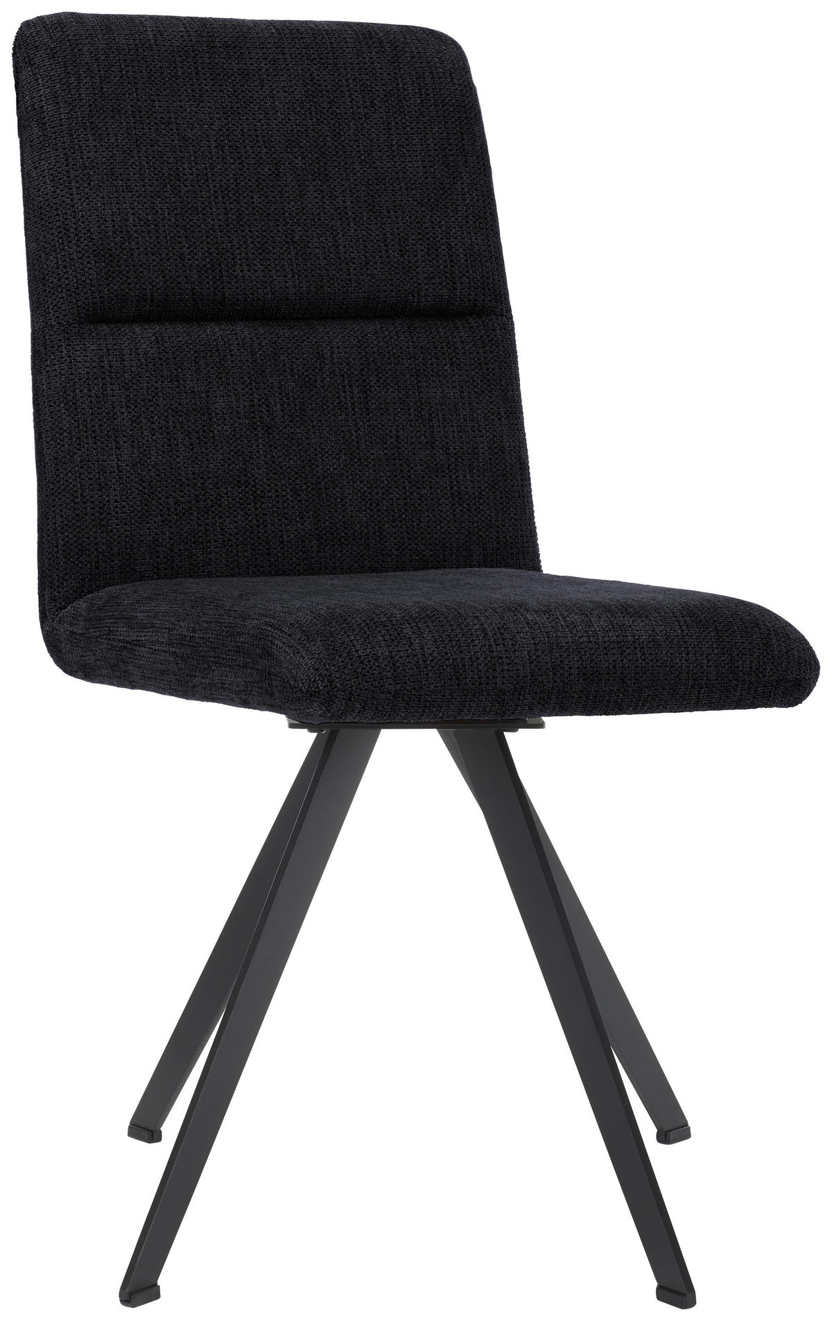 STUHL Webstoff Schwarz  - Schwarz, Design, Textil/Metall (46/91/61cm) - Novel