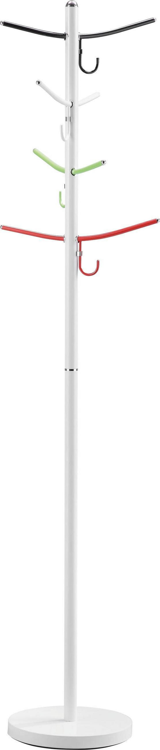VJEŠALICA SAMOSTOJEĆA zelena, crvena, crna, bijela metal - bijela/zelena, Design, metal (30,5/178cm) - Boxxx