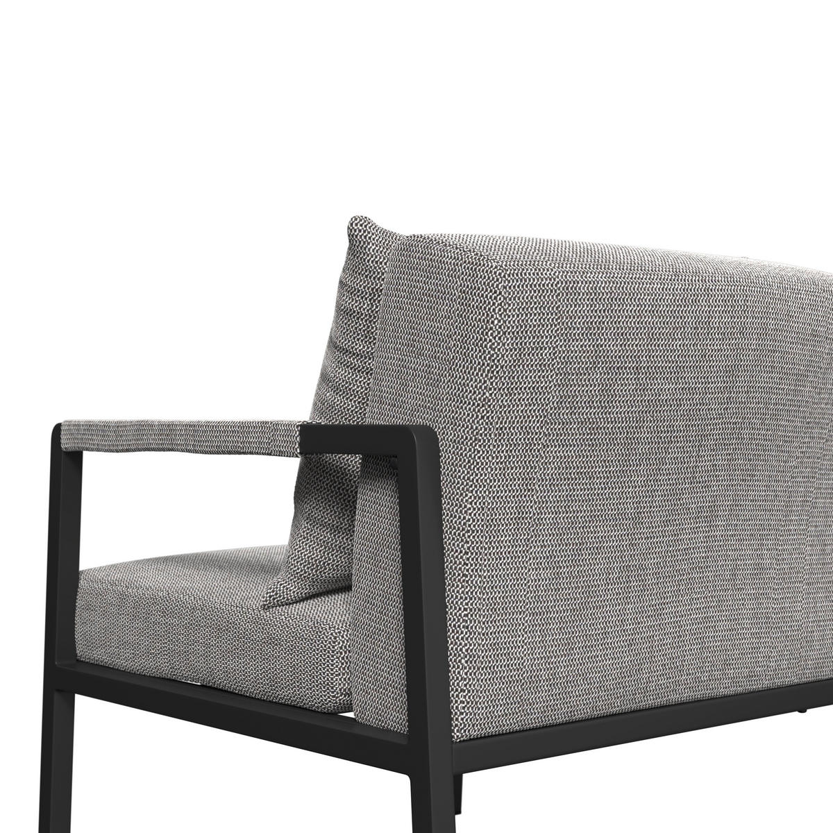 LOUNGEGARNITUR 4-teilig   210/80/86 cm Aluminium  - Anthrazit/Grau, LIFESTYLE, Stein/Textil (210/80/86cm) - Ambia Garden