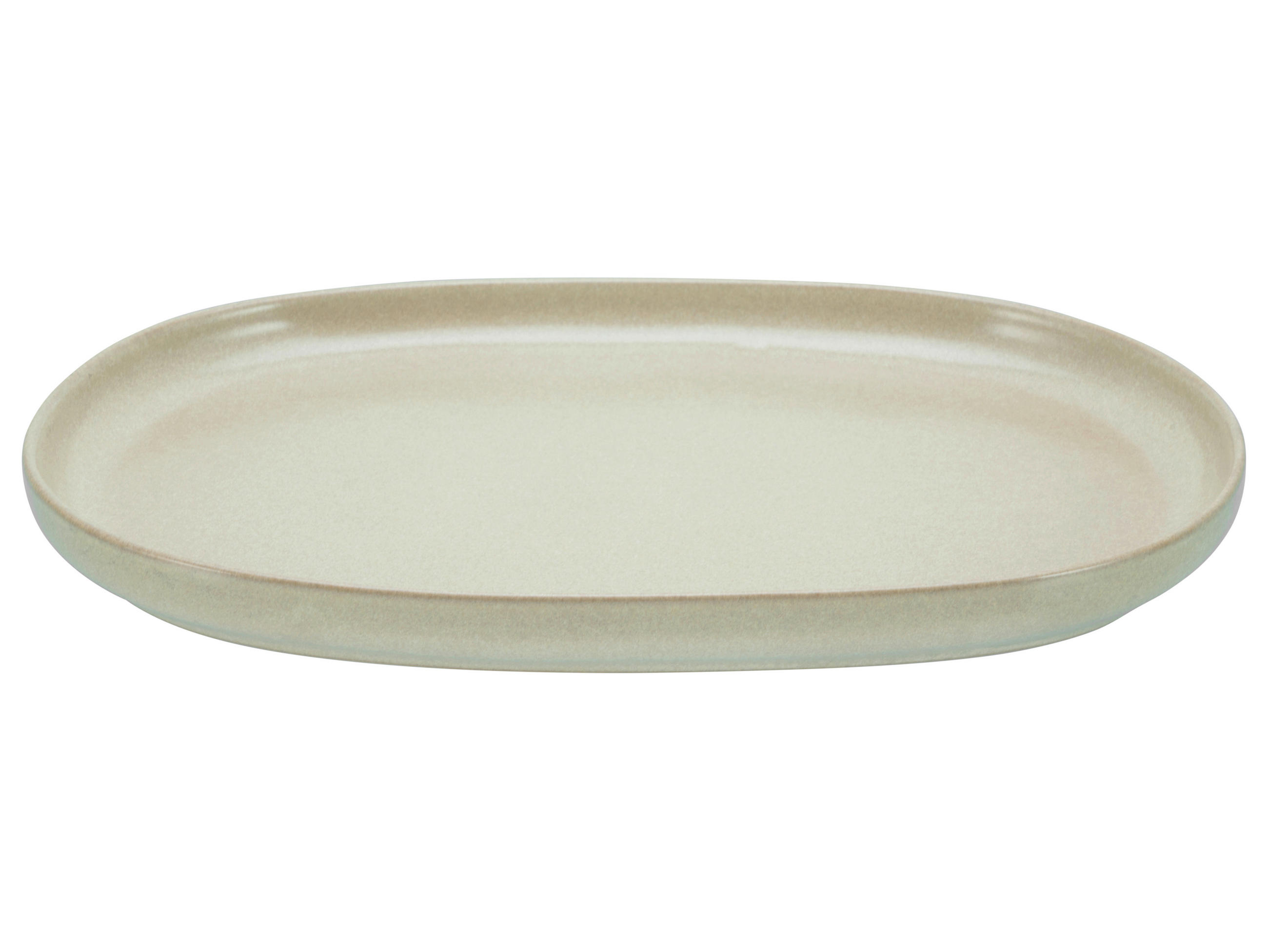 Servierplatte Aus Steingut, Uno B: 33 Cm, Sandfarben, Oval