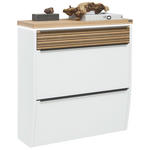 SCHUHKIPPER  in 92/96/31 cm  - Eichefarben/Anthrazit, Design, Holz/Holzwerkstoff (92/96/31cm) - Dieter Knoll