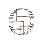 STENSKI REGAL - hrast, Design, kovina/les (45/45cm) - XORA