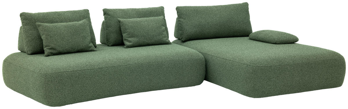 ECKSOFA Chilliano Grün Webstoff  - Schwarz/Grün, Design, Kunststoff/Textil (325/200cm) - Chilliano