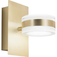LED-WANDLEUCHTE Dunk 10/17,50/17 cm   - Messingfarben, Basics, Kunststoff/Metall (10/17,50/17cm) - Fabas Luce