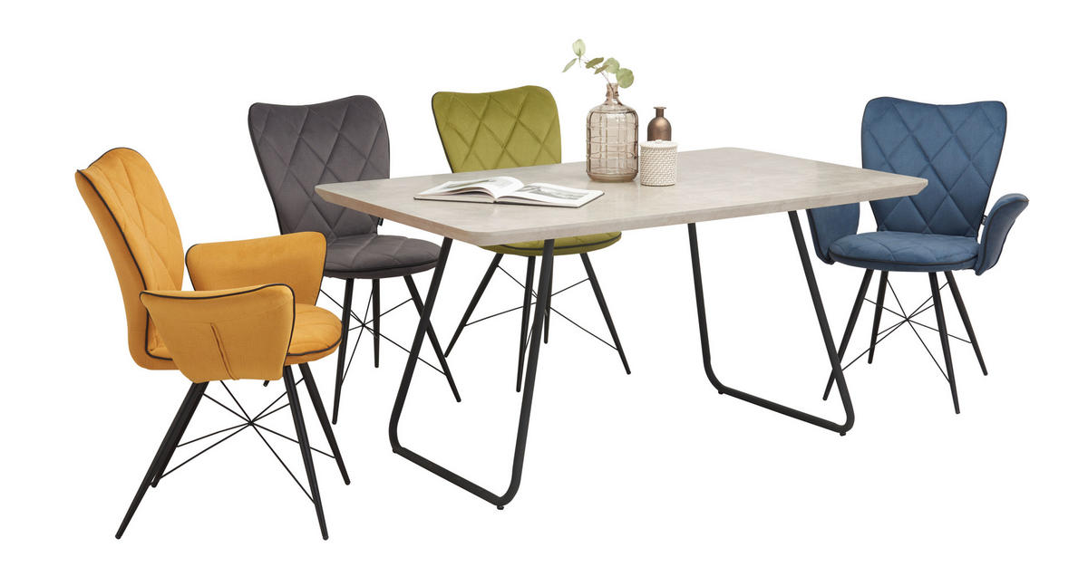 STOLICA  zelena, crna  metal, tekstil      - zelena/crna, Design, metal/tekstil (49/90/61cm) - Hom`in