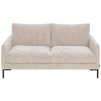 2,5-SITZER in Webstoff Creme  - Creme/Schwarz, Konventionell, Textil/Metall (176/78/90cm) - MID.YOU