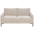 2,5-SITZER in Webstoff Creme  - Creme/Schwarz, KONVENTIONELL, Textil/Metall (176/78/90cm) - Hom`in