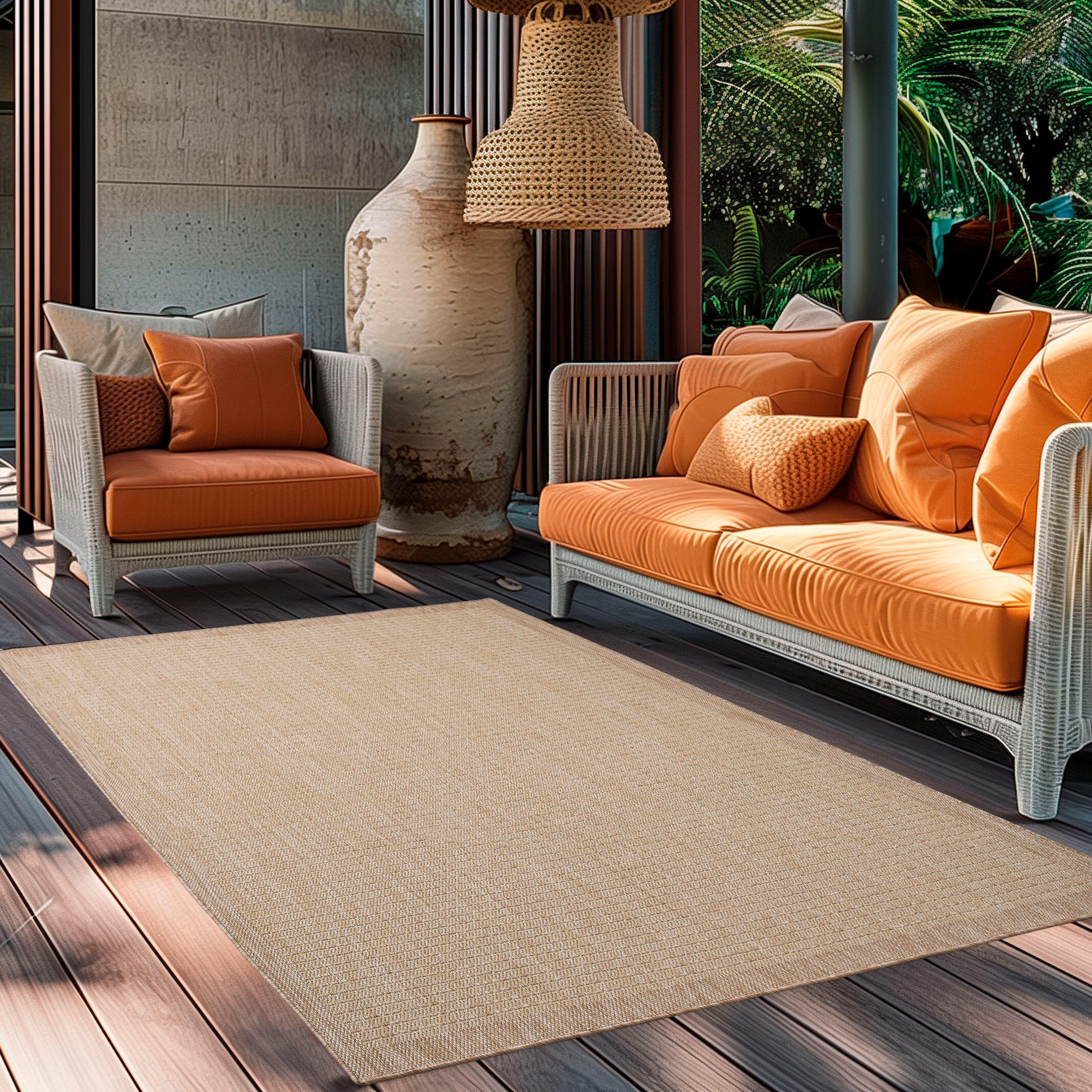 OUTDOORTEPPICH 60/100 cm GIZA Beige  - Beige, Basics, Textil (60/100cm) - Novel