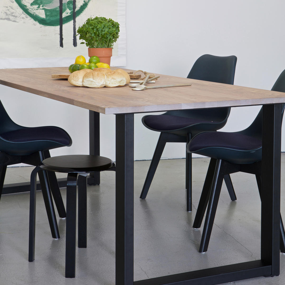 TISCHGESTELL in Metall   - Schwarz, MODERN, Metall (79/72/10cm) - Livetastic