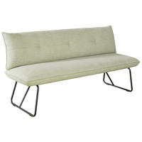 SITZBANK 180/90/70 cm Struktur Grün, Beige Metall  - Beige/Schwarz, Design, Textil/Metall (180/90/70cm) - Dieter Knoll