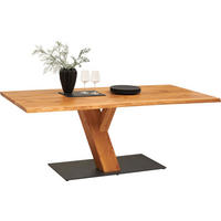 ESSTISCHHolz 220/95/76 cm  - Eichefarben/Anthrazit, Konventionell, Holz/Metall (220/95/76cm) - Cassando