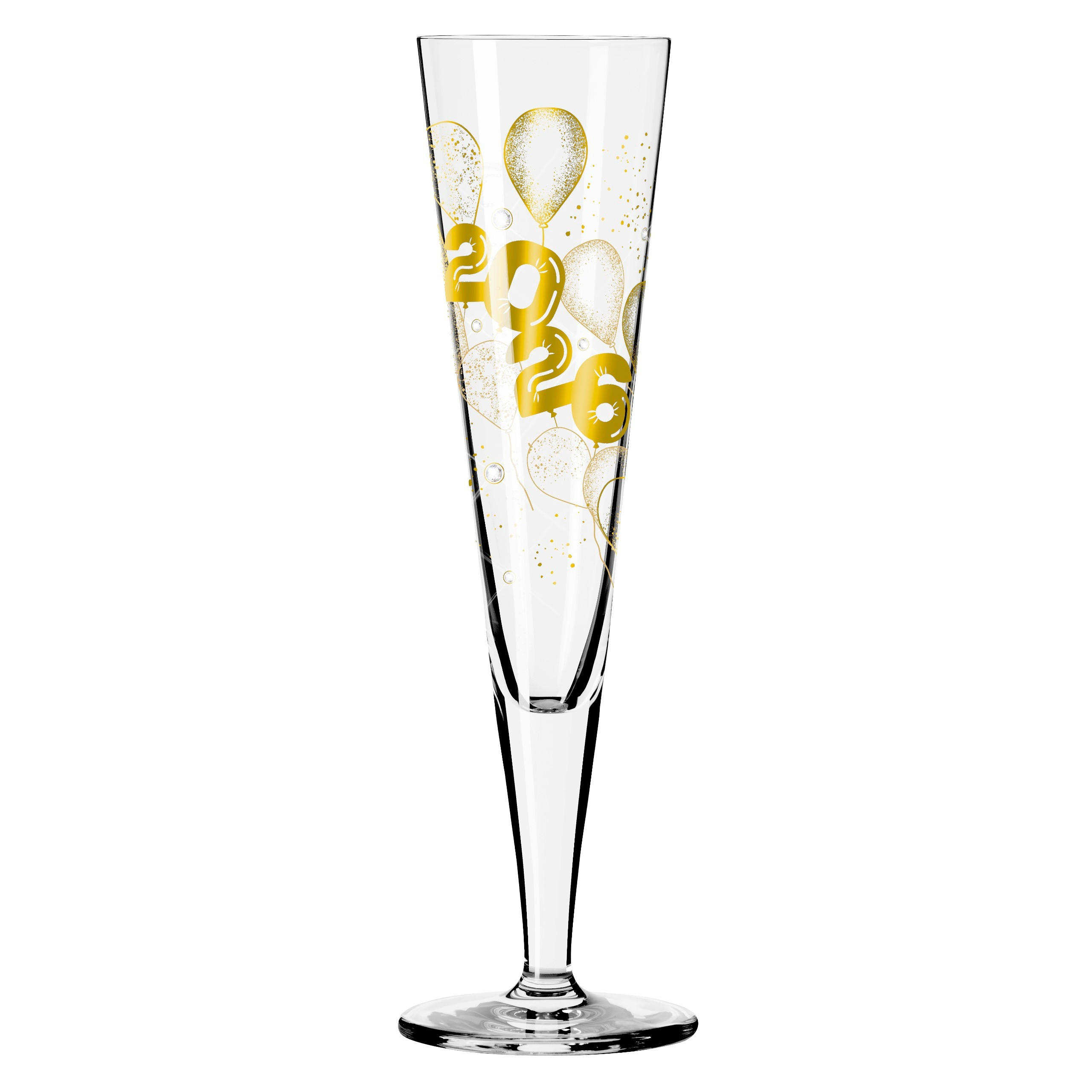 CHAMPAGNERGLAS Brillantnacht 205 ml  - Transparent/Goldfarben, Basics, Glas (7,2/24,0cm) - Ritzenhoff