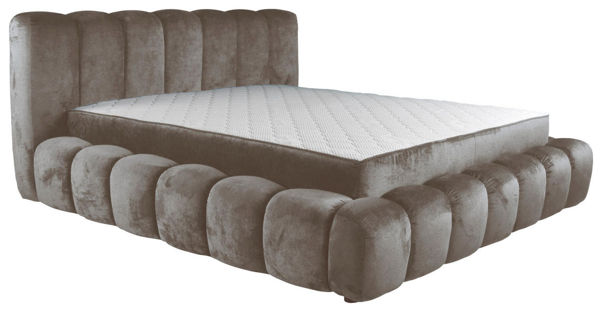 POLSTERBETT Lattenrost, Bettkasten Braun 180/200 cm  - Birkefarben/Schwarz, Trend, Holz/Kunststoff (180/200cm) - Esposa