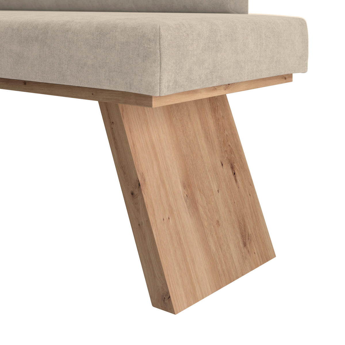 ECKBANK Webstoff Beige   - Eichefarben/Beige, KONVENTIONELL, Textil (140cm) - Livetastic