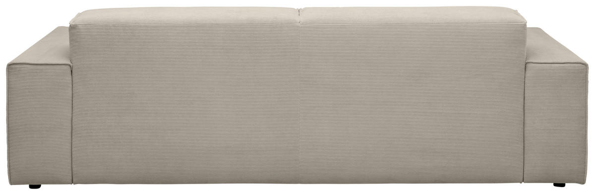 3-SITZER-SOFA in Cord Sandfarben  - Sandfarben/Schwarz, Design, Kunststoff/Textil (236/71/101cm) - Pure Home Lifestyle