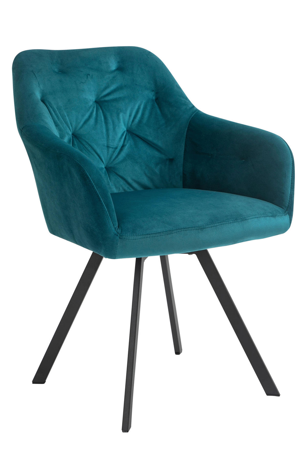 TISCHGRUPPE Türkis, Walnussfarben  - Türkis/Walnussfarben, MODERN, Holz/Textil (160/90/75cm) - Livetastic