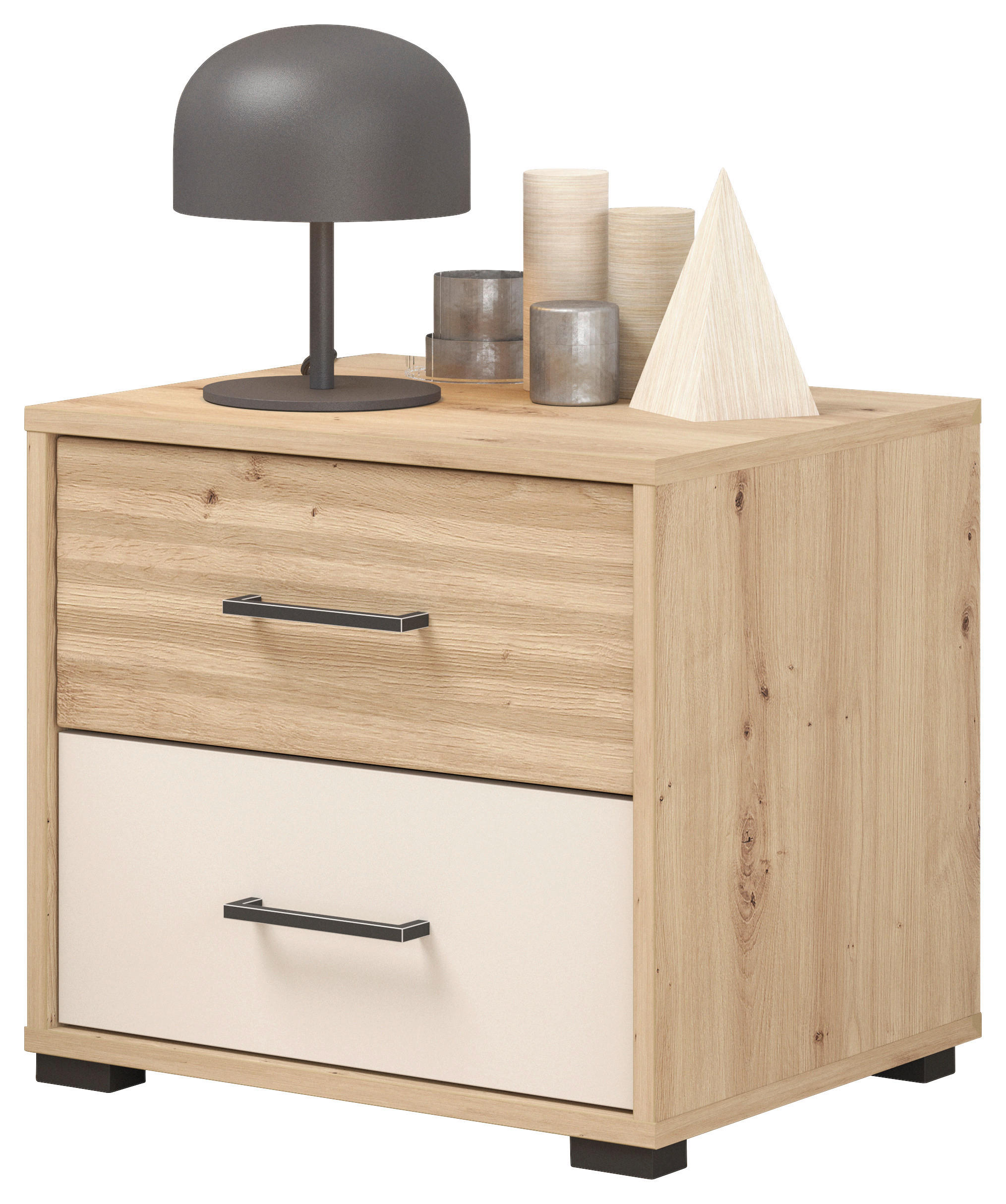 Xora NOČNÝ STOLÍK, kašmírová, dub artisan, 48/44/40 cm
