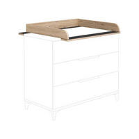 WICKELAUFSATZ Tomke  - Eichefarben/Schwarz, Basics, Holzwerkstoff (110/12,5/78,7cm) - Paidi