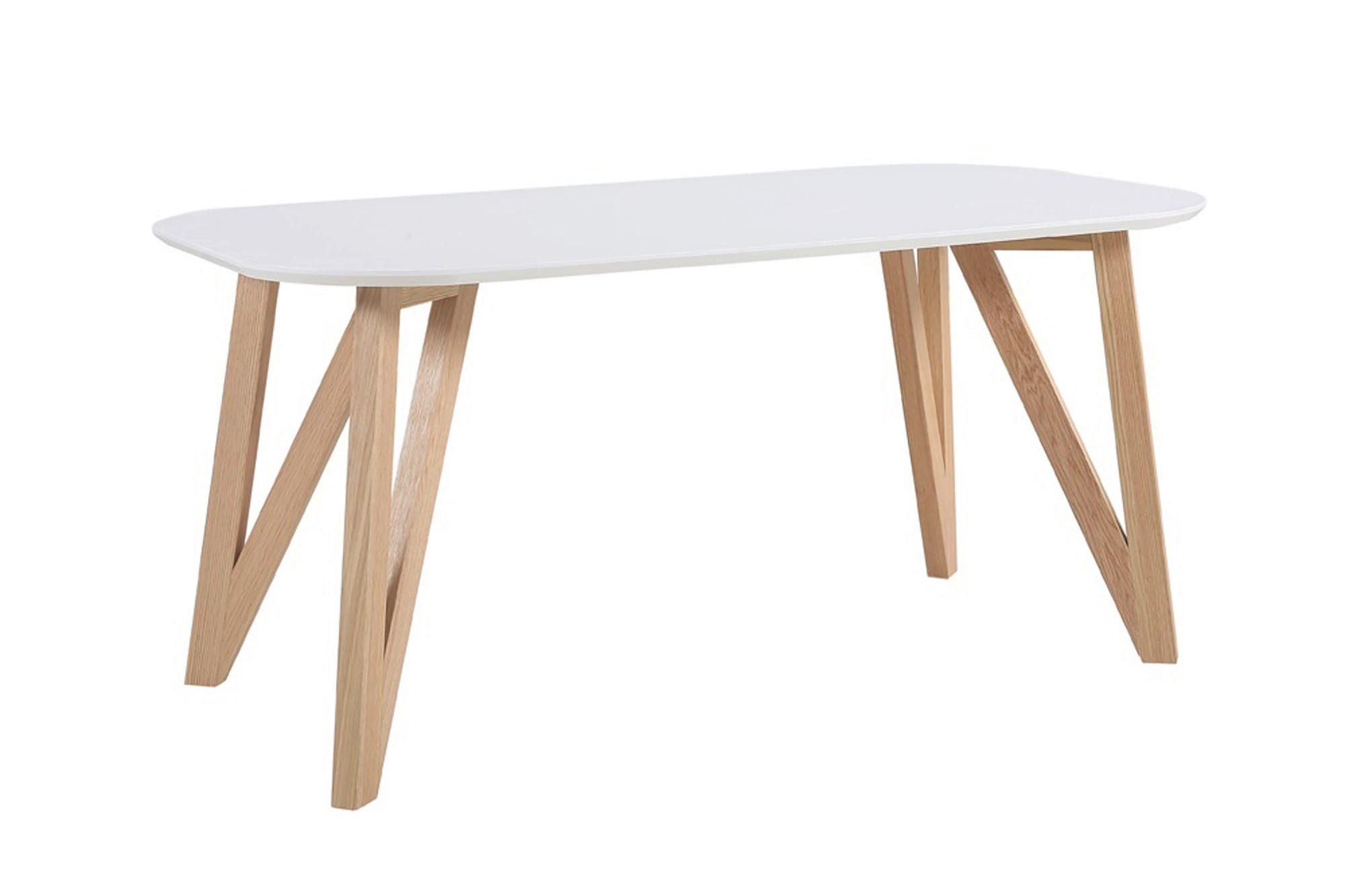 ESSTISCH Eiche massiv oval Weiß  - Weiß/Naturfarben, MODERN, Holz/Holzwerkstoff (140/90/76cm) - Livetastic