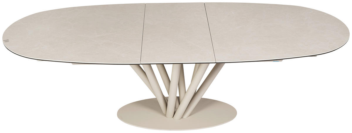 ESSTISCH 210-260/110/76 cm  Glas, Keramik ausziehbar oval Beige  - Beige, Design, Glas/Keramik (210-260/110/76cm) - Belluti