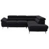 ECKSOFA in Echtleder Dunkelbraun  270/220 cm  - Dunkelbraun/Silberfarben, Design, Leder/Metall (270/220cm) - Novel
