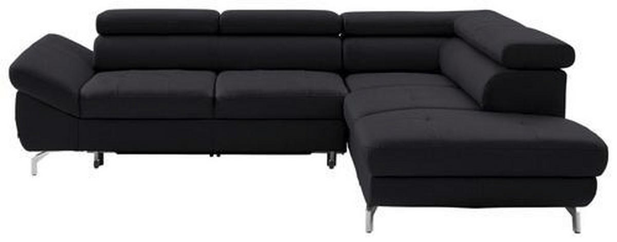 ECKSOFA in Echtleder Dunkelbraun  270/220 cm  - Dunkelbraun/Silberfarben, Design, Leder/Metall (270/220cm) - Novel