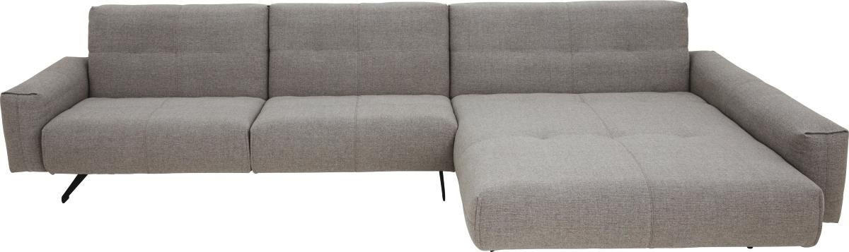 ECKSOFA Braun, Beige Flachgewebe  - Beige/Braun, Design, Textil (361/198cm) - Rolf Benz