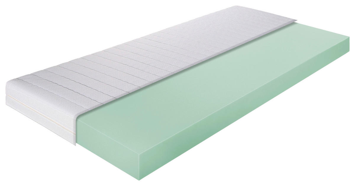 KALTSCHAUMMATRATZE BRETEX 12 H2 80/200 cm Höhe ca.  - Weiss, Konventionell, Textil (80/200cm) - Breckle