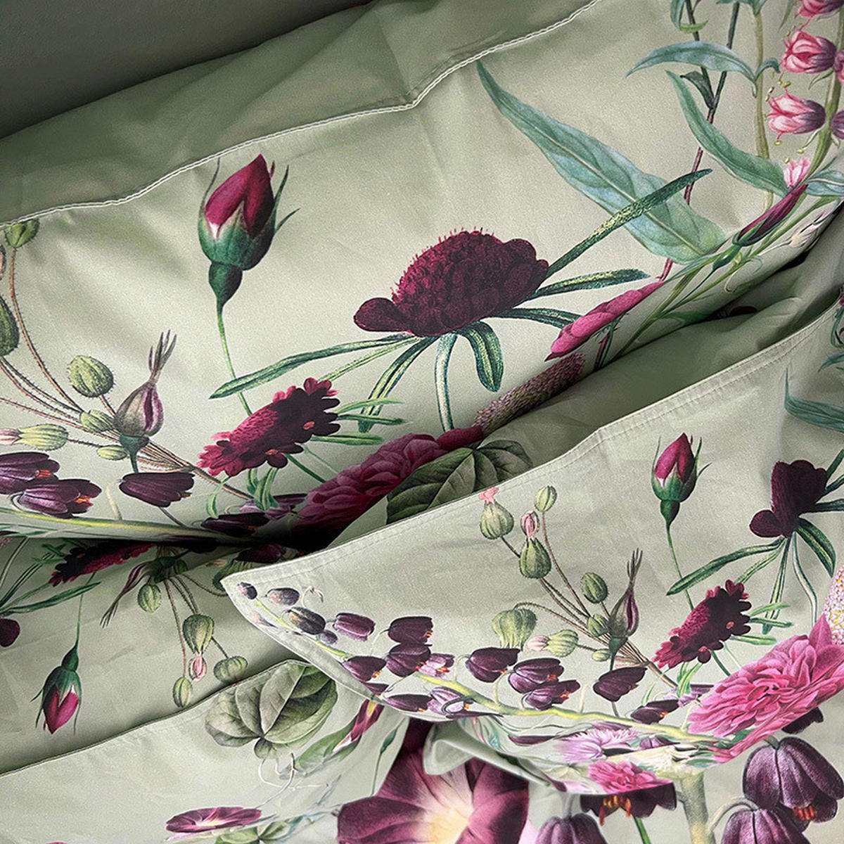 BETTWÄSCHE Perkal 135/200 cm  - Salbeigrün, Basics, Textil (135/200cm)