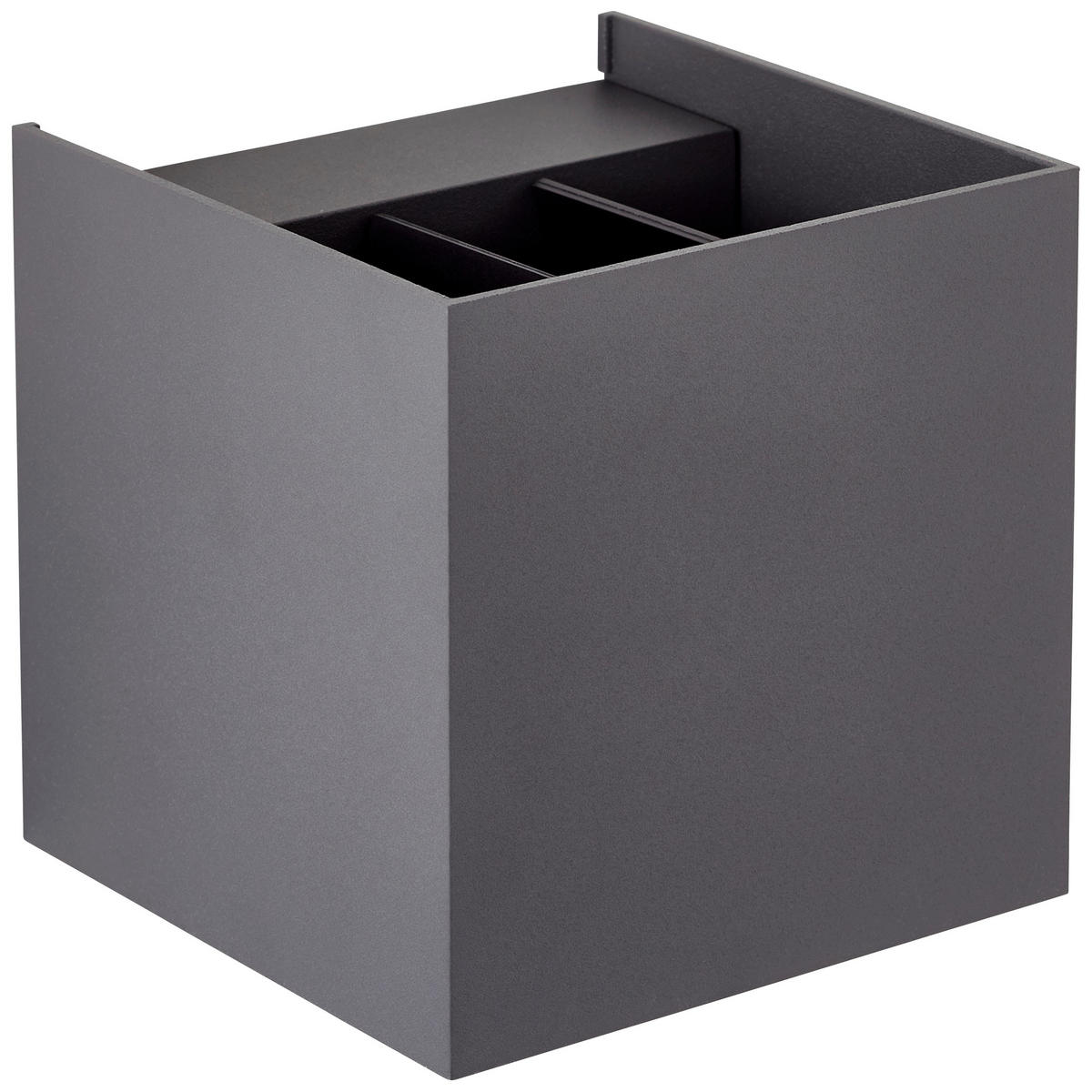 WANDLEUCHTE Hilly   - Dunkelgrau, Basics, Glas/Metall (10/10/10cm) - Brilliant