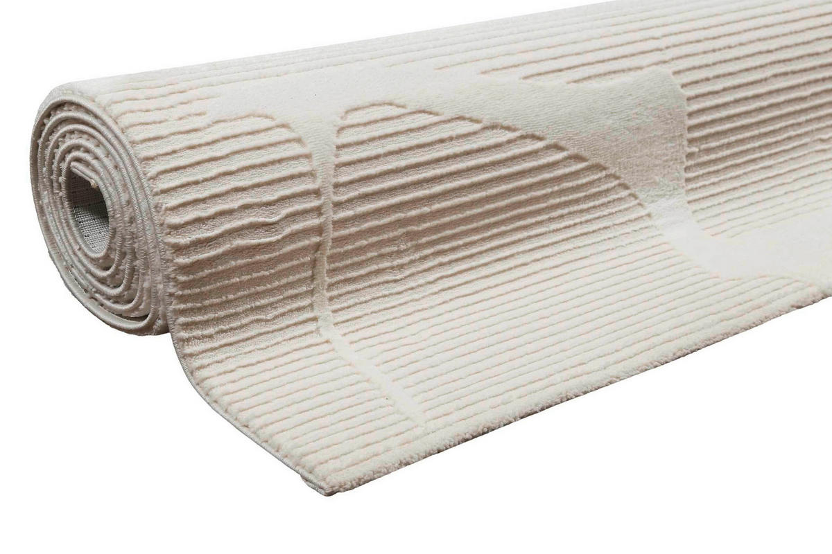 FLACHWEBETEPPICH 200/200 cm Sara Creme, Weiß  - Creme/Weiß, KONVENTIONELL, Textil (200/200cm) - Esprit