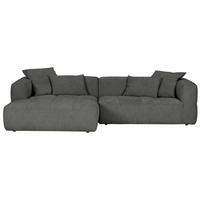 Freisteller von Carryhome ECKSOFA Schwarz Flachgewebe.