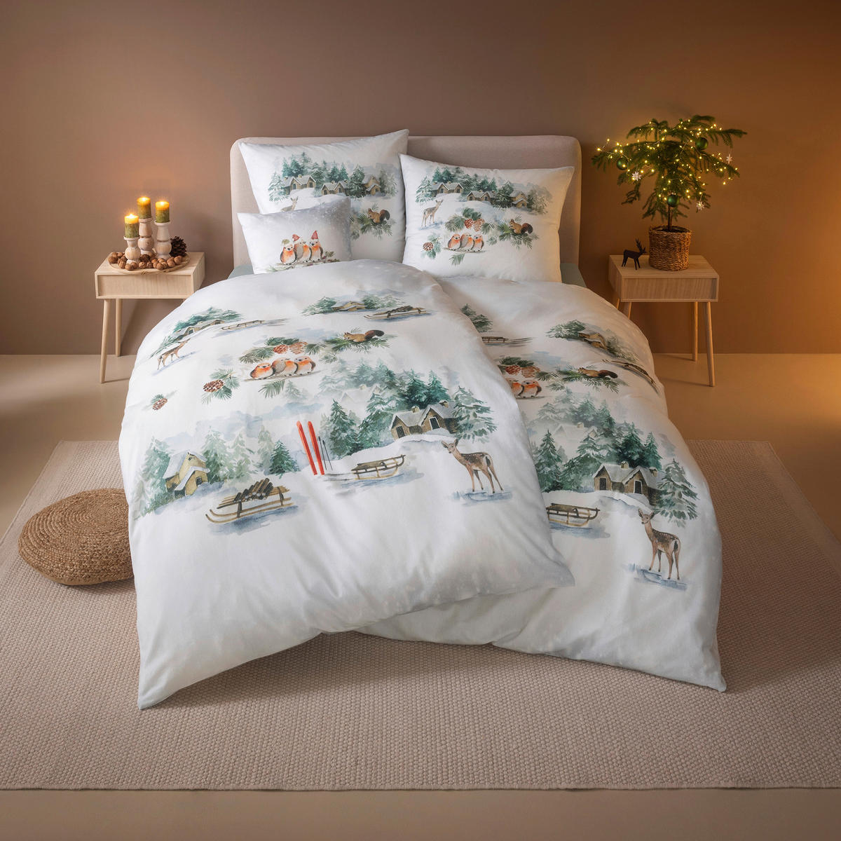 BETTWÄSCHE 2-teilig Impulse Flanell 140/200 cm  - Weiß, Basics, Textil (140/200cm) - Estella