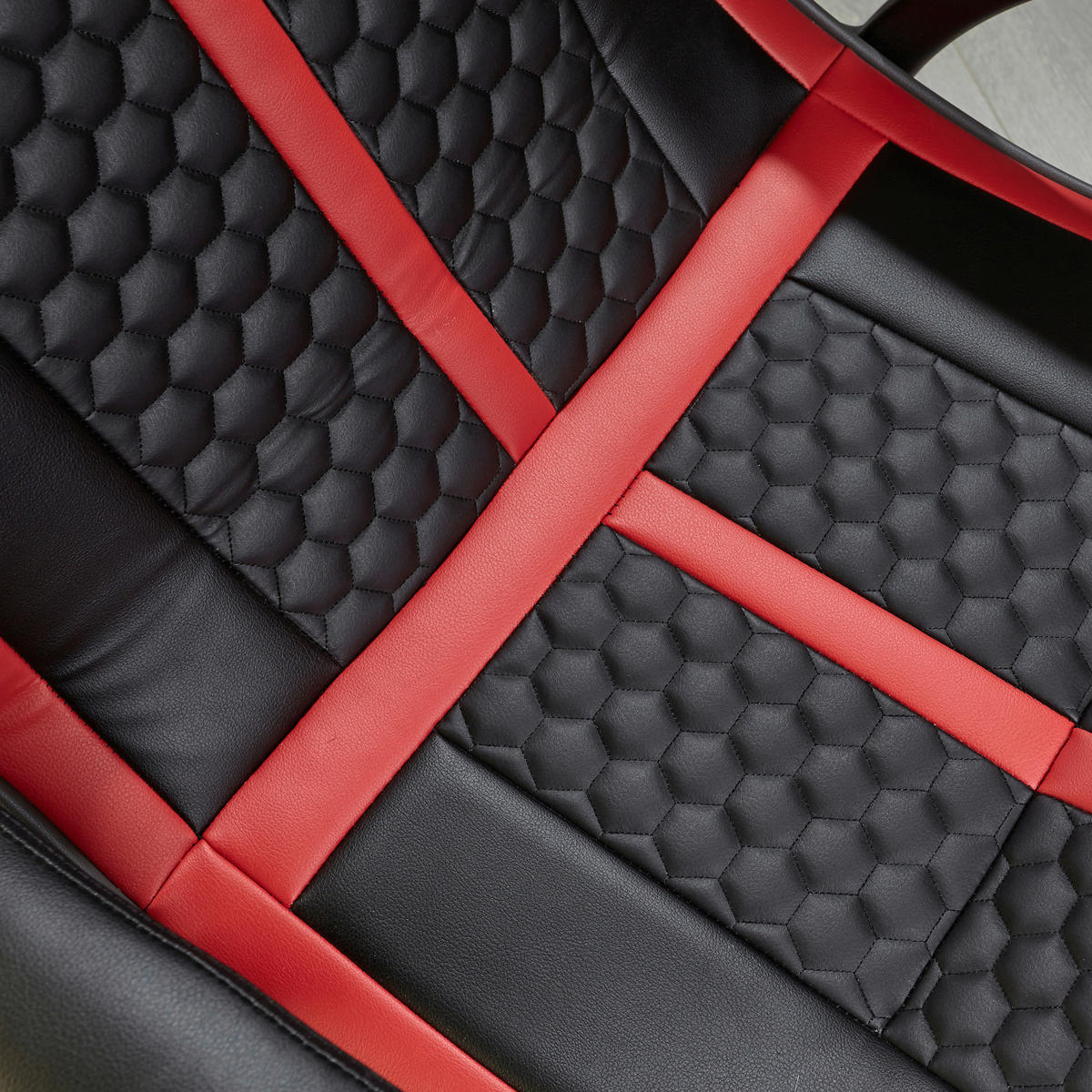 HERNÍ KŘESLO, vzhled kůže, červená, černá - černá/červená, Moderní, textil/plast (65/102,5/78cm) - X Rocker