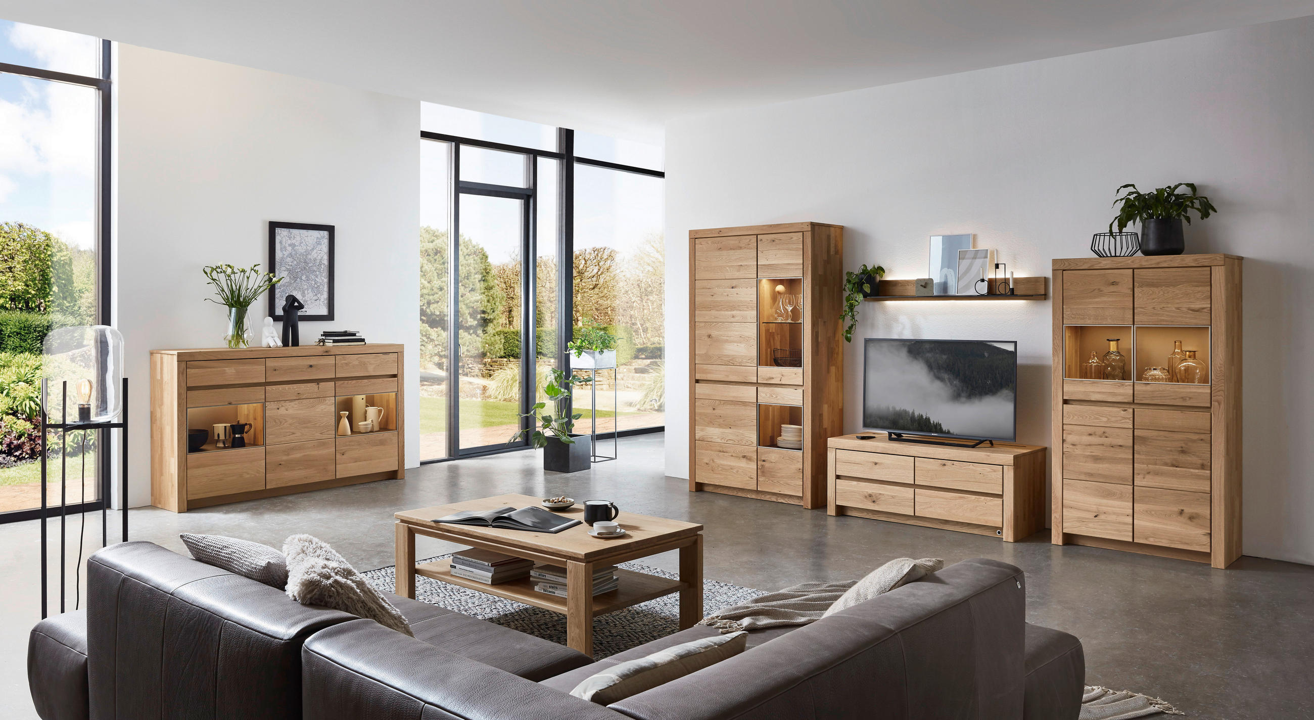 COUCHTISCH Wildeiche massiv 120/70/48 cm rechteckig Wildeiche  - Wildeiche, Design, Holz (120/70/48cm) - Valdera
