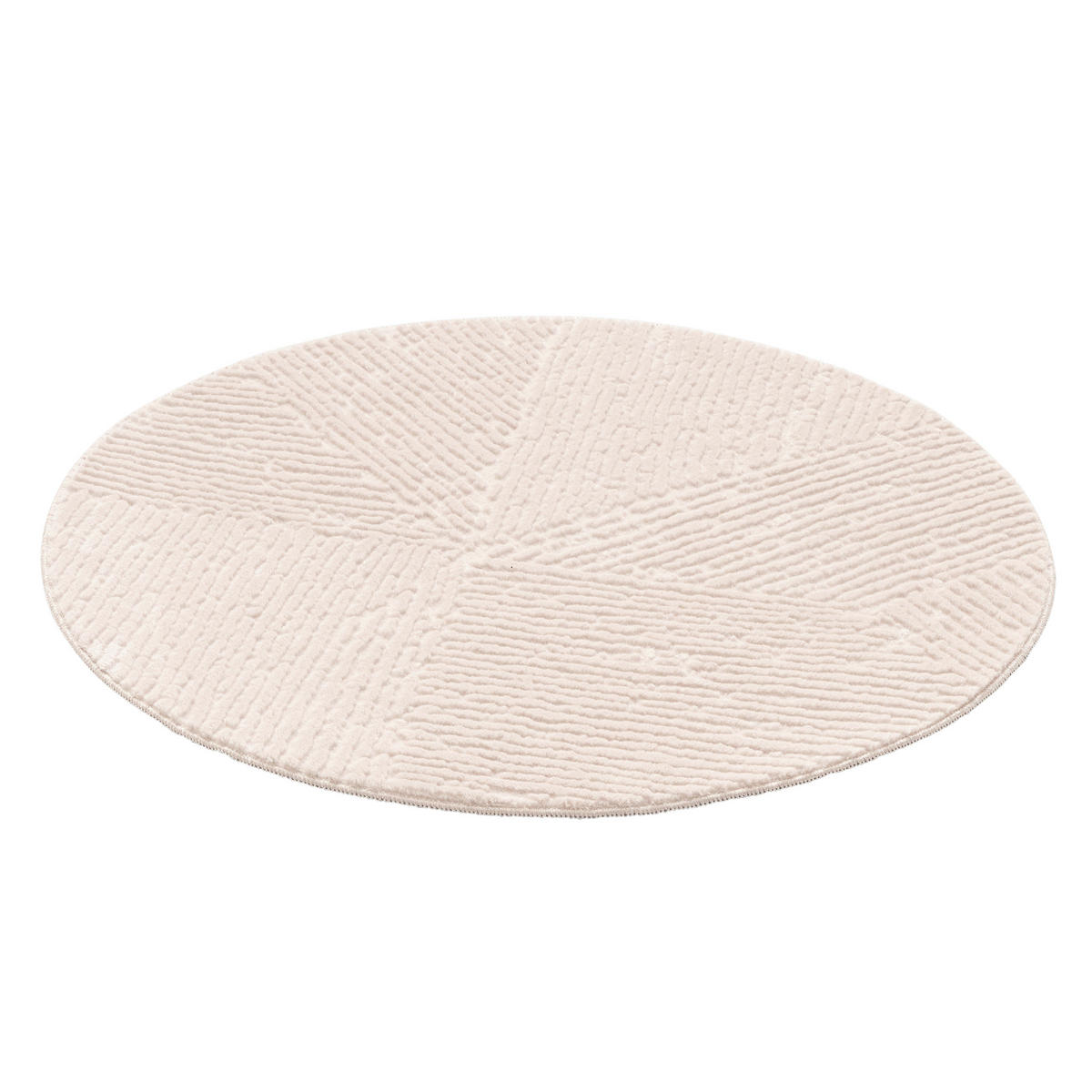 WEBTEPPICH 120 cm Stilo Beige rund  - Beige, Basics, Textil (120cm) - Novel