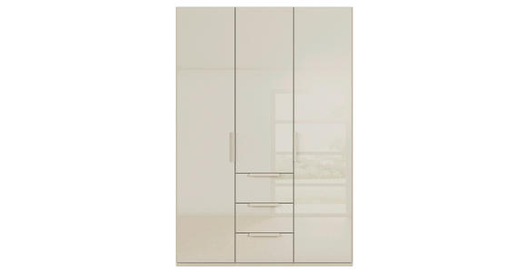 DREHTÜRENSCHRANK 151/223/61 cm,  in Champagner, 3-türig  - Champagner, Basics, Glas/Holzwerkstoff (151/223/61cm) - Novel