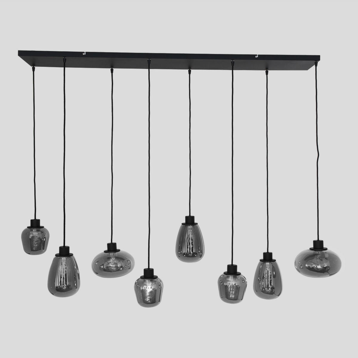 PENDELLEUCHTE  30/20-180/145 cm   - Schwarz, Trend, Glas/Metall (30/20-180/145cm)