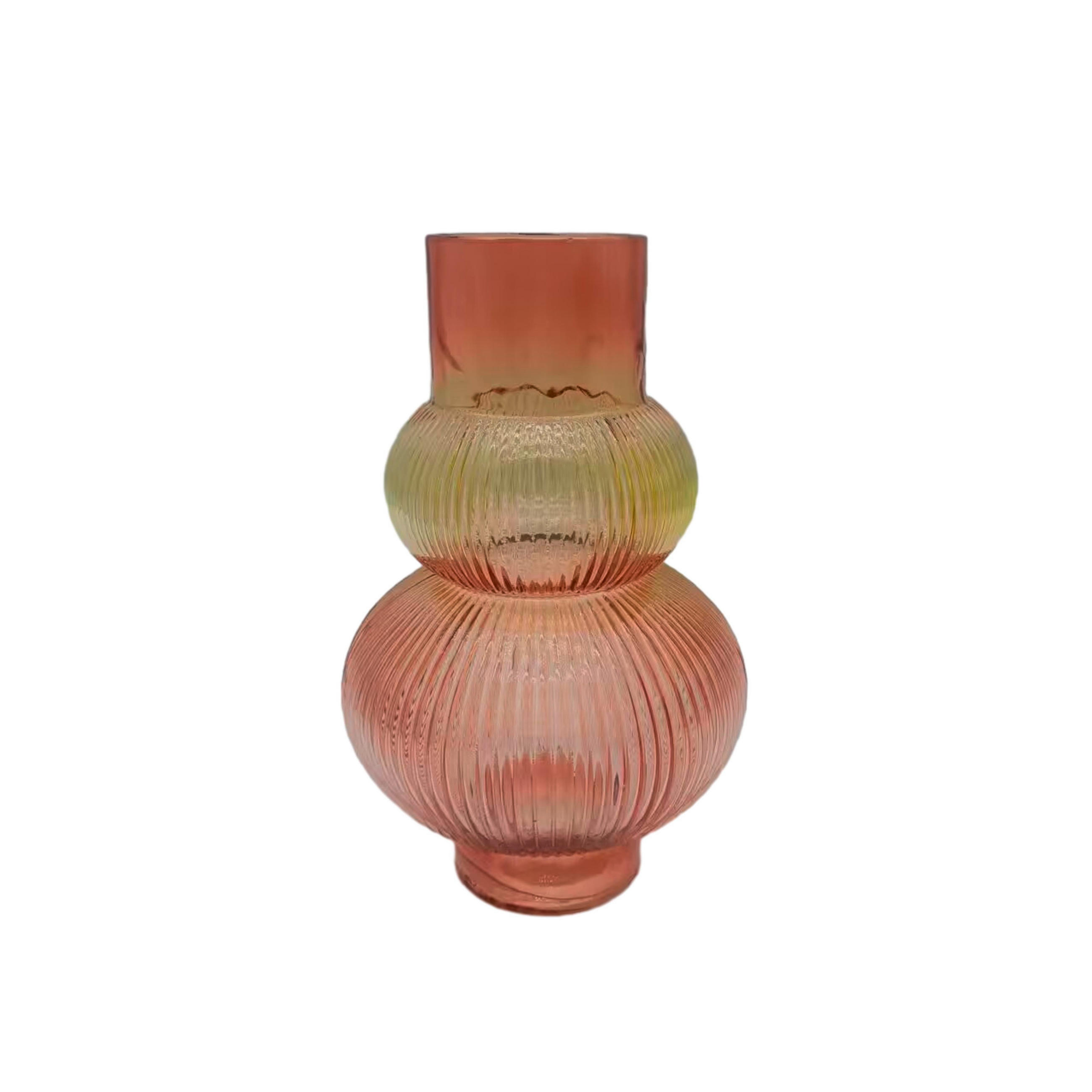VASE 24.5 cm  - Gelb/Bernsteinfarben, LIFESTYLE, Glas (15/24,5cm) - Ambia Home