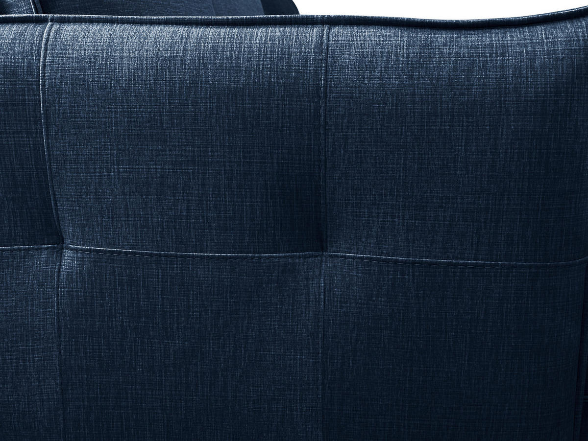 ECKSOFA in Flachgewebe Blau  170/235 cm  - Blau/Schwarz, Design, Holz/Kunststoff (170/235cm) - MID.YOU
