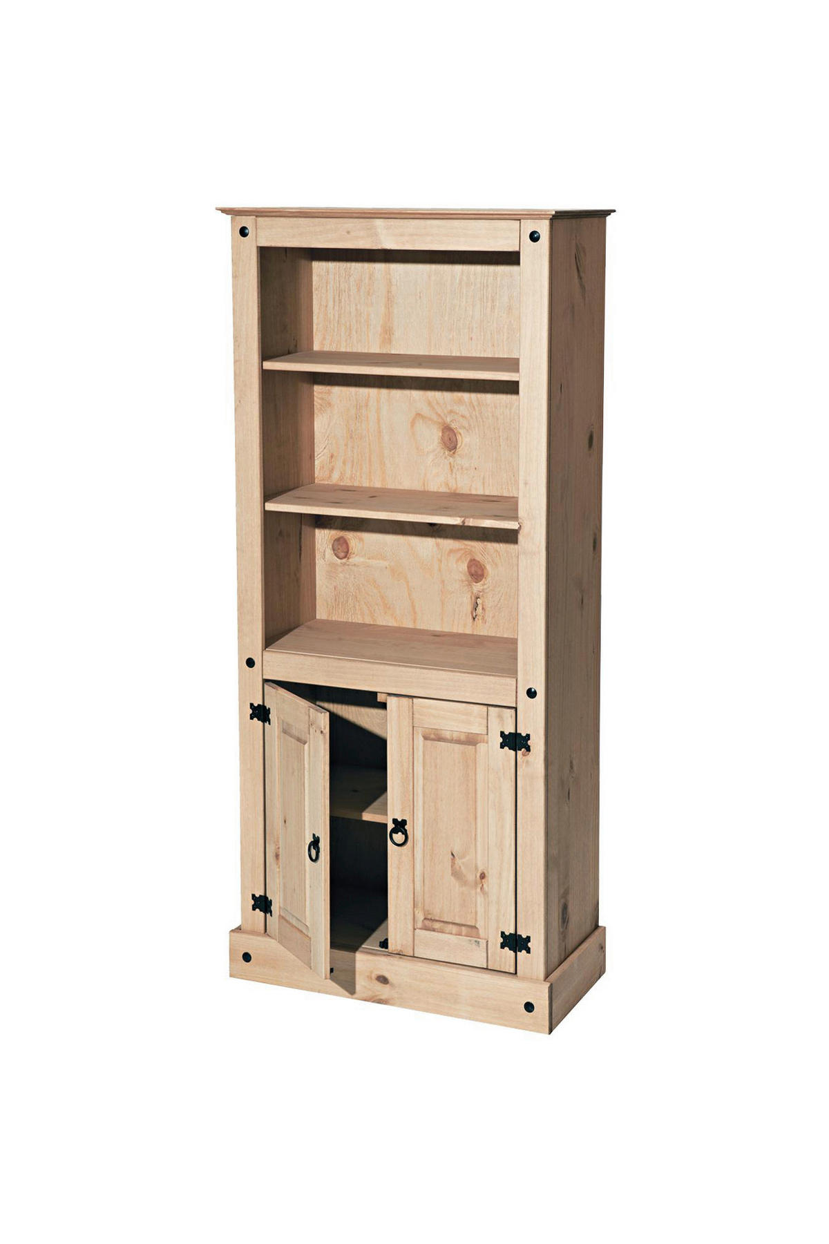 MEHRZWECKSCHRANK 81/177/38 cm  in Honig  - Schwarz/Honig, Natur, Holz/Metall (81/177/38cm) - Livetastic