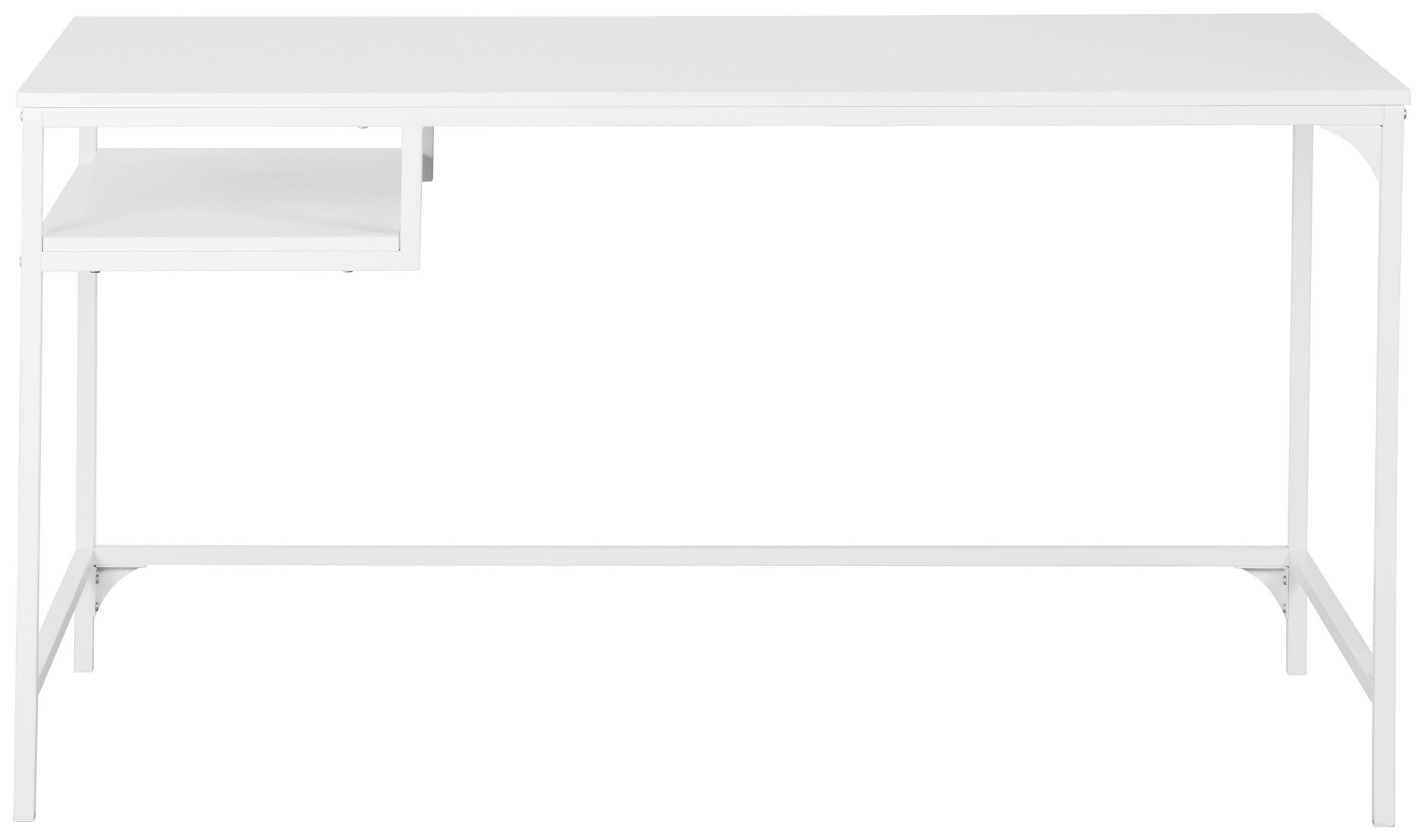 PSACÍ STŮL, bílá, 140/70/75 cm - bílá, Lifestyle, kov/kompozitní dřevo (140/70/75cm) - Carryhome