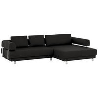 ECKSOFA in Echtleder Dunkelbraun  - Dunkelbraun, Design, Leder/Metall (307/188cm)