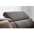 ECKSOFA inkl. Funktion DUA Grau Echtleder  - Chromfarben/Grau, Design, Leder/Metall (293/170cm) - Novel
