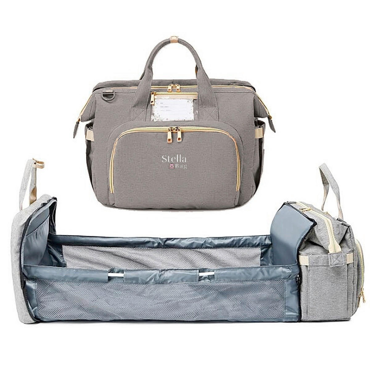 WICKELTASCHE Stella Bag  - Grau, Basics, Textil (40/30/20cm)