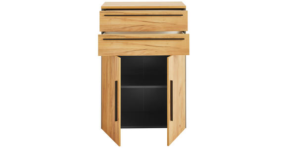 HIGHBOARD Graphitfarben, Eichefarben Einlegeboden  - Eichefarben/Schwarz, MODERN, Holzwerkstoff/Kunststoff (80/120/40cm) - Novel