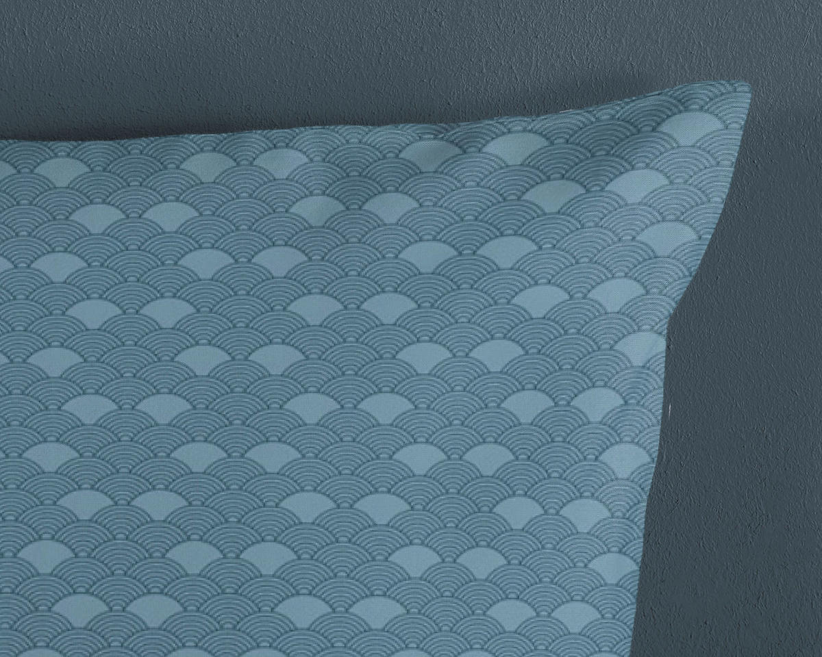BETTWÄSCHE HIP Satin 140/200 cm  - Blau/Bordeaux, Design, Textil (140/200cm)