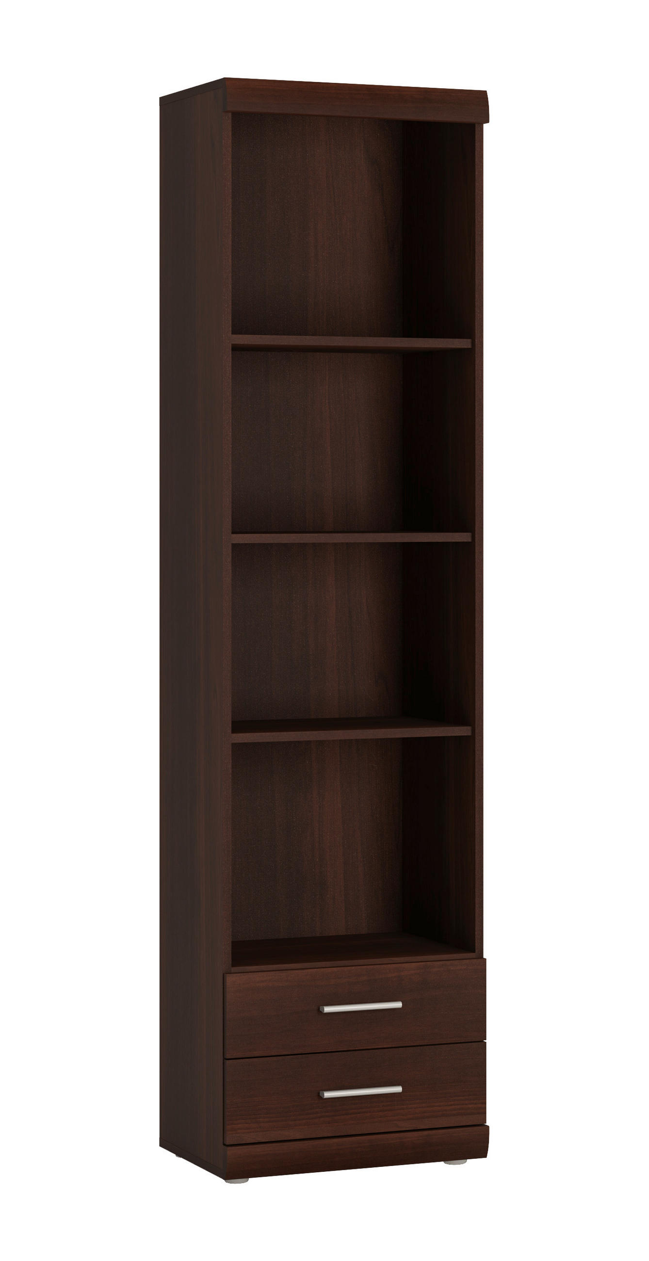 REGÁLOVÝ DIEL, farba vlašského orecha, 50/195/38 cm - chrómová/farba vlašského orecha, Konventionell, kompozitné drevo/plast (50/195/38cm) - Venda
